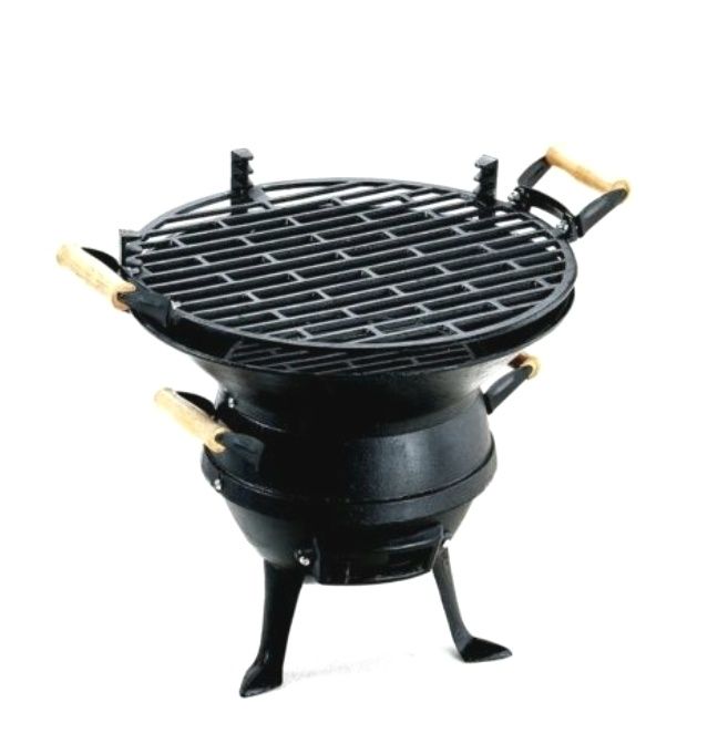 Grătar din Fontă Diametru 35 Cm Înălțime 48 Cm NOU + BONUS - 130 Lei