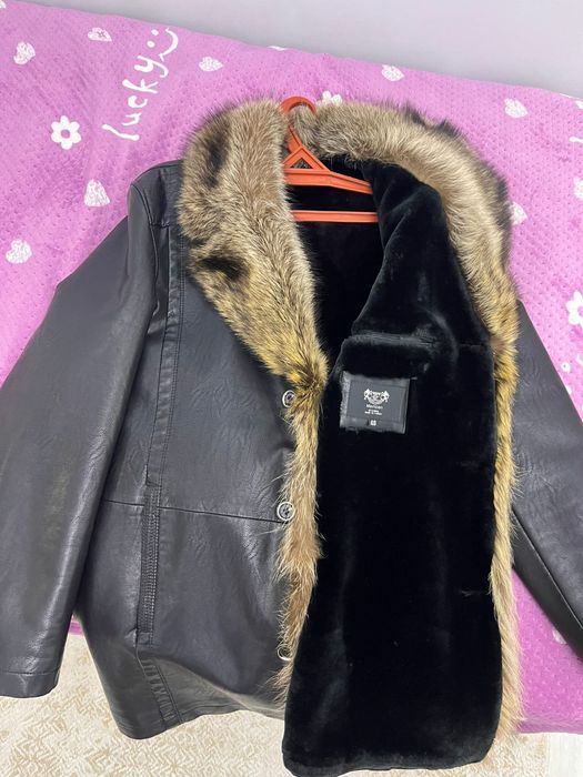 Мужская куртка кожаный