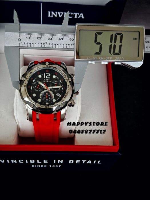 INVICTA Speedway Red Swiss Ronda Z60 51 mm, Инвикта нов мъжки часовник