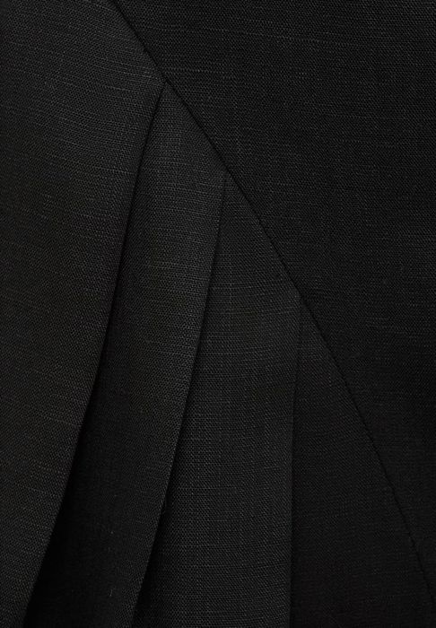 Къса рокля от смесен лен Манго