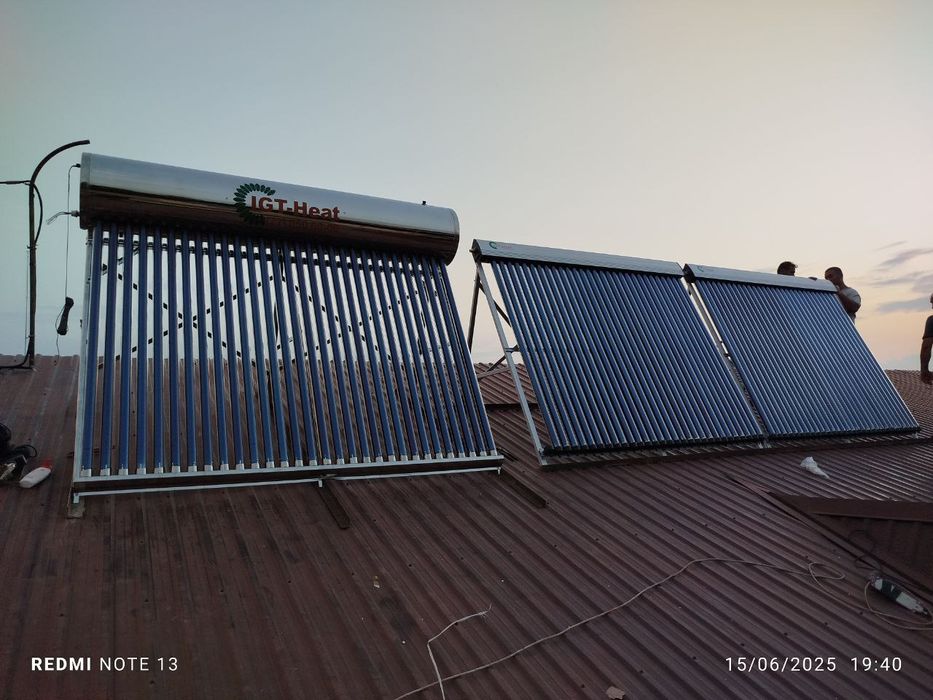 Quyosh suv isitgichlari | Қуёш сув иситгичлари | oʻrnatishi bilan