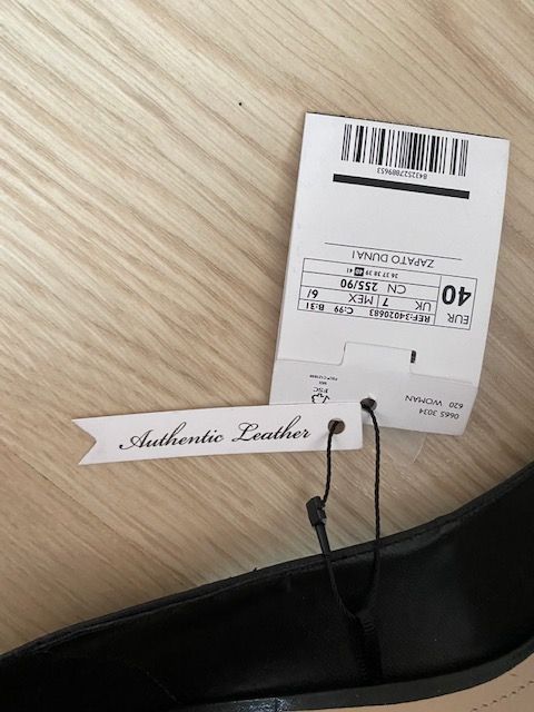 Pantofi piele Mango, mărimea 40, noi, cu eticheta, in cutie