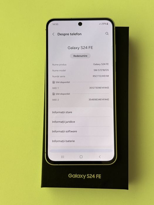 Vand/schimb Samsung S24 FE 128gb