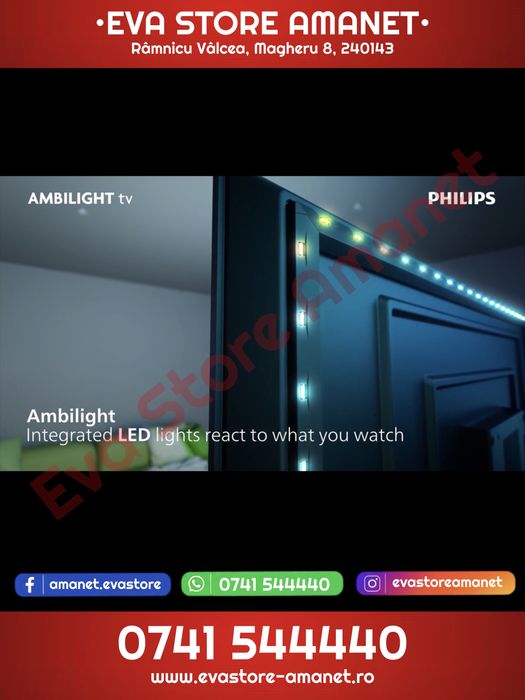 Televizor Philips AMBILIGHT tv LED 108 cm / 43” Smart TV 4K Ultra HD (Model 2025) - NOU