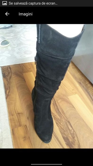 Cizme piele intoarsa nr .37