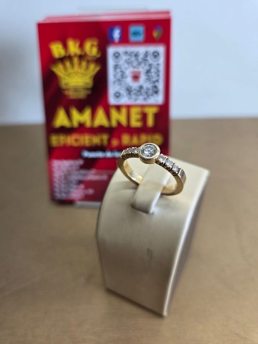 Inel din  aur de 14k cu briliante Amanet BKG