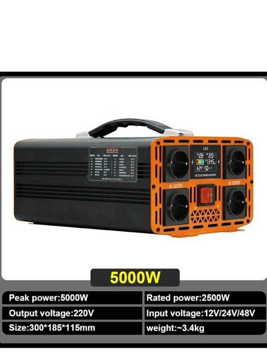 Invertor cu Unda Sinusoidala Pura EASUN – 12V sau 24V la 220V