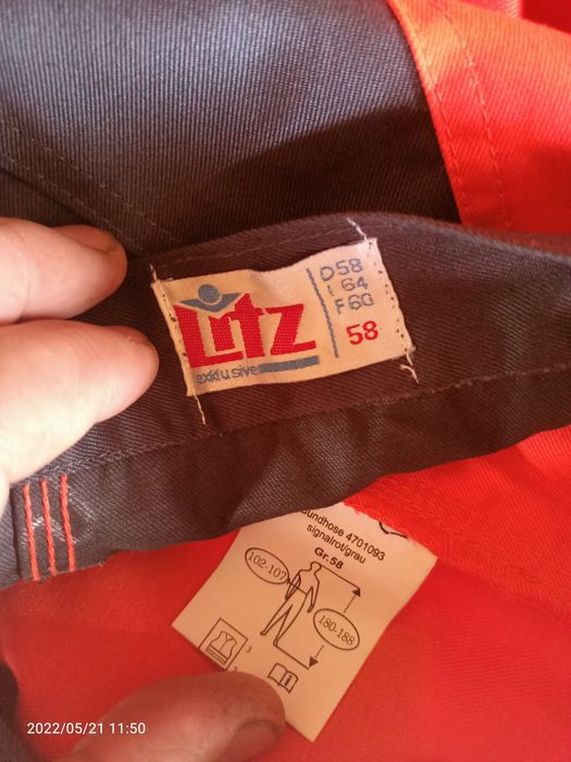Pantaloni salopeta lucru munca Litz./Strauss.58 xxl transp.gratuit