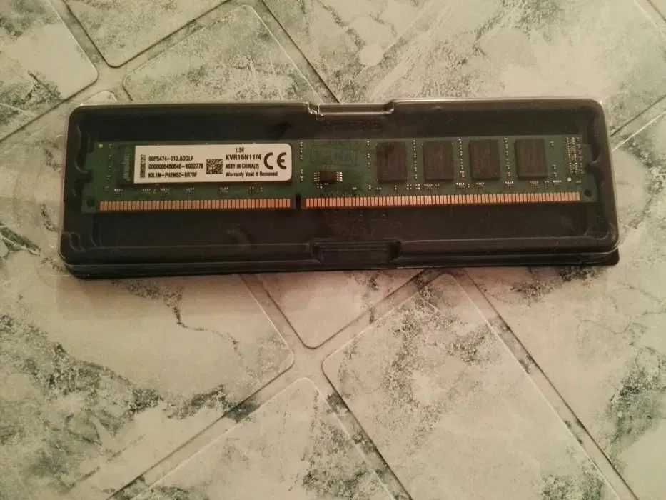 Рам памет, KINGSTON, DDR3 1600MHz, 4GB ram memory, KVR16N114, DESKTOP
