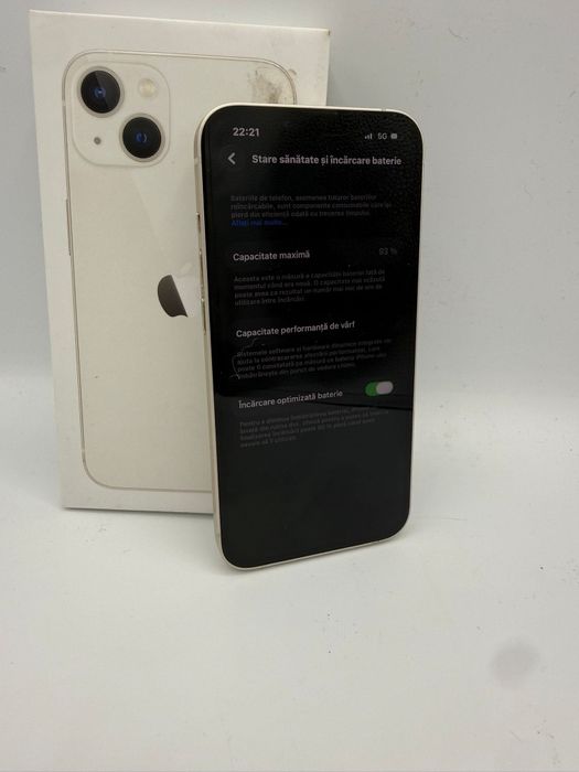 Phone 13/ 128 GB / 93%/ White / Cutie + Incarcator