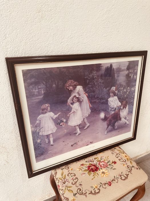 Голяма винтидж картина „Love at First Sight“ – Arthur Elsley