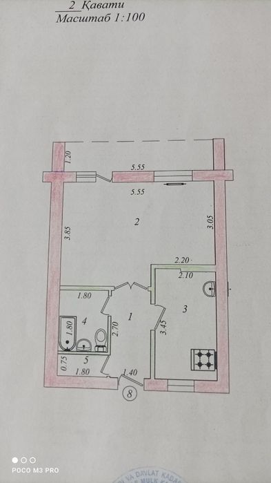 На продаже 1-комнатная на 3-Этаже , Юнусабад-18 квартал