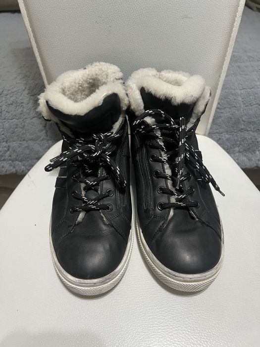 Ботинки кожаные зимние