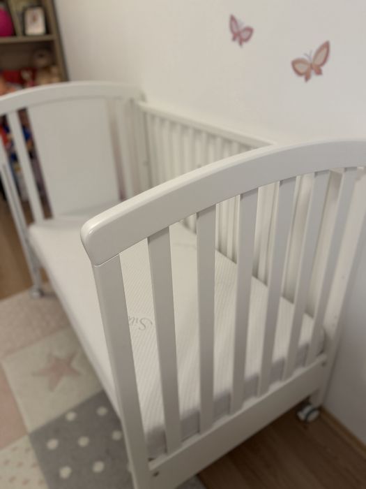 Pat bebe lemn fag Erbesi si saltea