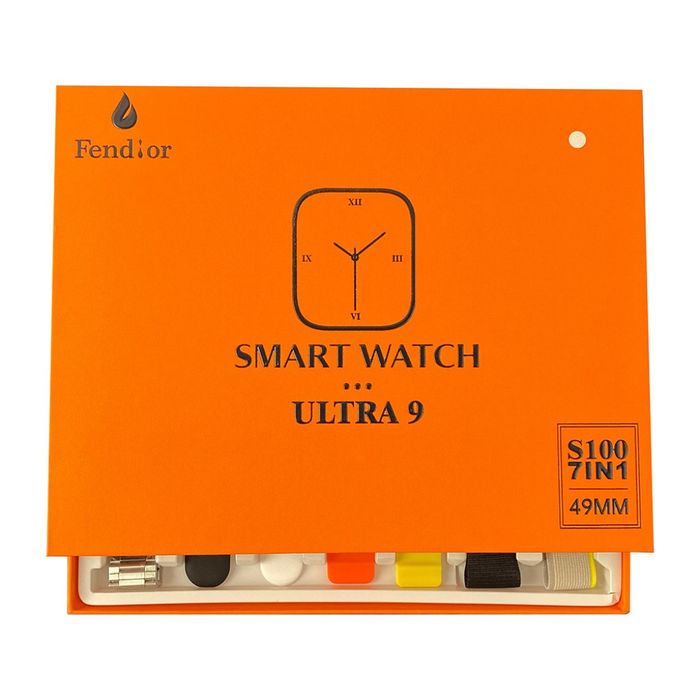 Смарт часовник 2023 New smart watch S100 ultra 7 in 1 strap HD Heart