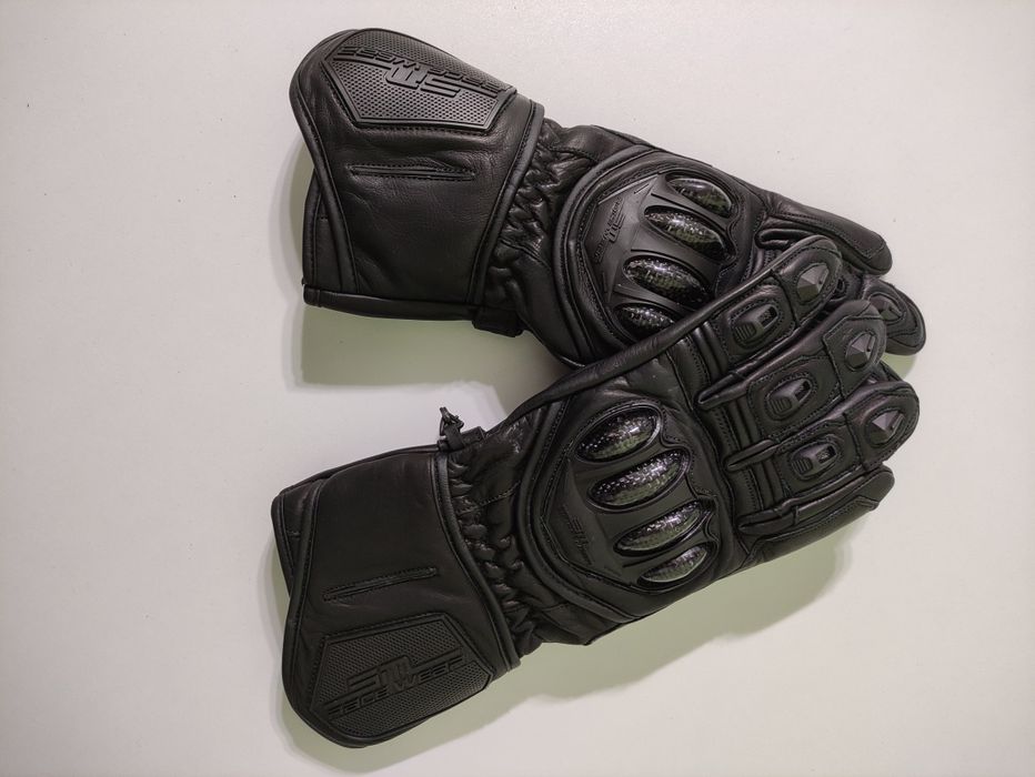 Manusi moto piele naturala SM Blade Long Black Carbon S, M, L, XL, 2XL