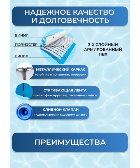 Продам бассеин большой 366×133