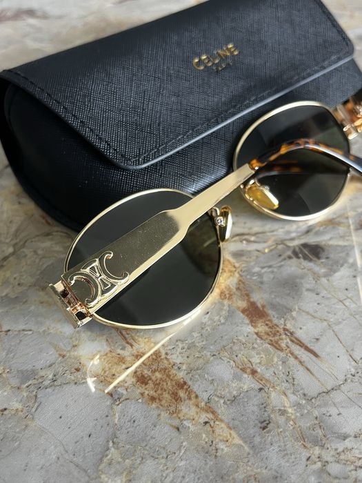 Ochelari de soare celine metal triomphe pentru femei golden