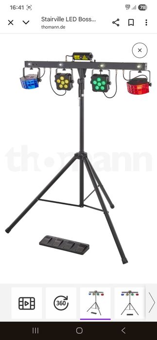 Lumini led dj cu stativ husa si telecomanda