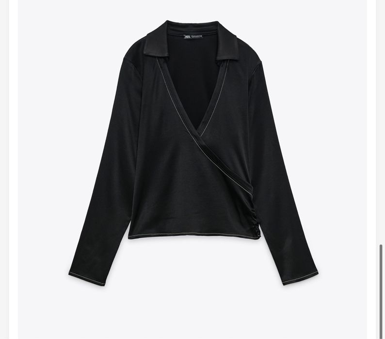 Bluza neagra Satin Zara M. Noua cu eticheta