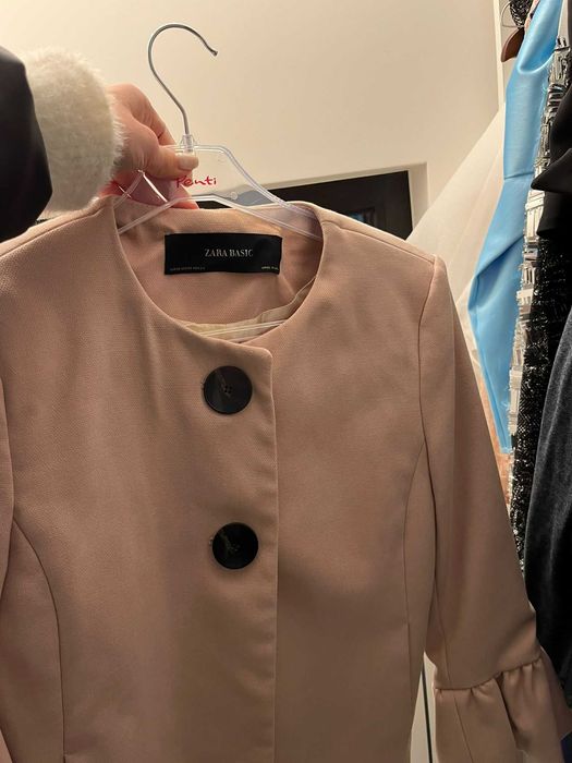Sacou roz pudrat ZARA, marime XS