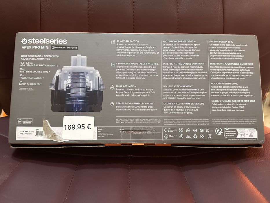 SteelSeries Apex Pro Gen 3 Mini OmniPoint 3.0 HyperMagnetic Суичове