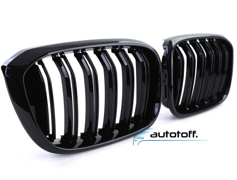 Grile duble BMW X3 G01 X4 G02 compatibile cu G01 G02 (2018+) M Negru lucios