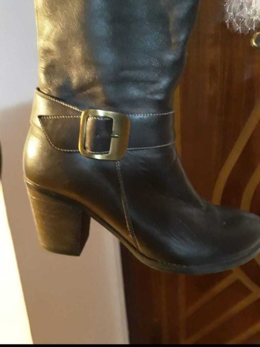 Cizme de piele maro
