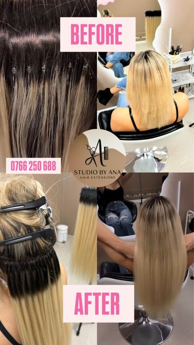 Aplic extensii din par natural , nanoring, banda , microring etc