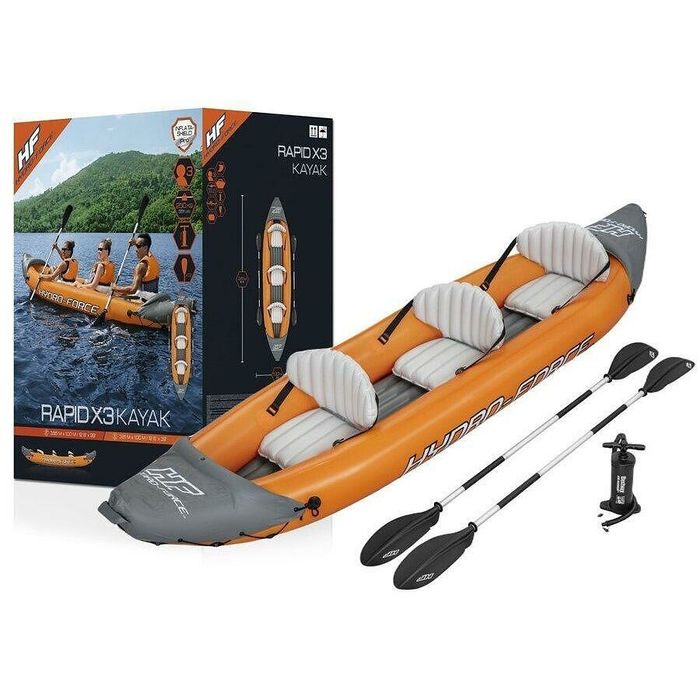 НОВ!Каяк 3.81м/1м триместен, комплект от Bestway