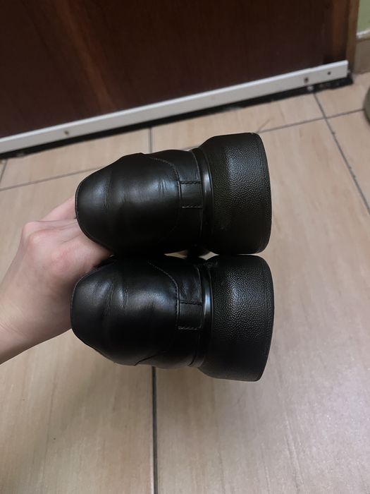 Класически черни кожени маратонки модел Alexander Mcqueen