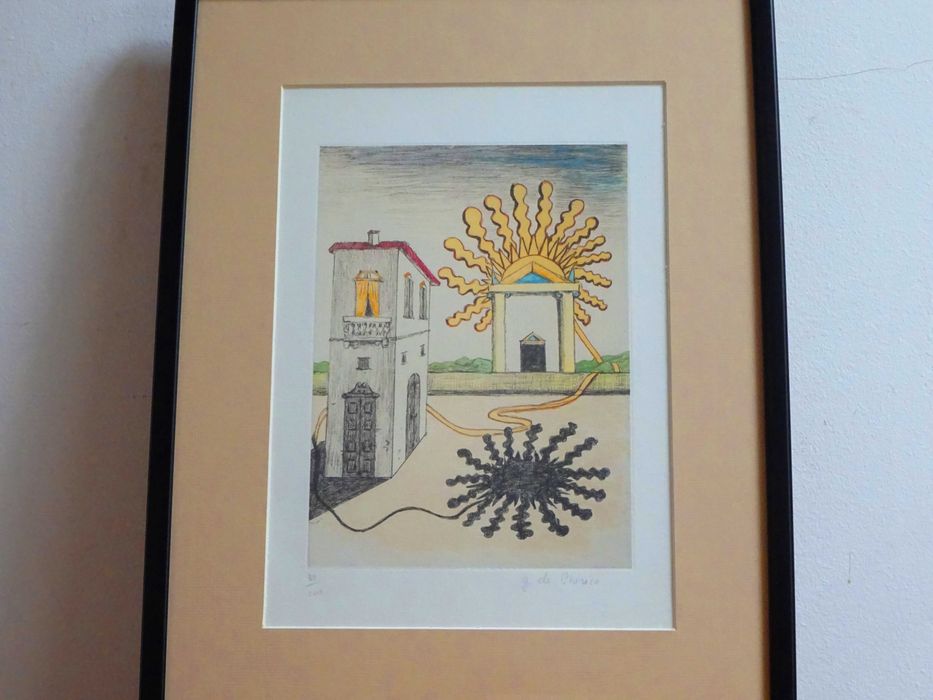 Tablou Giorgio De Chirico,’Temple of the Sun’| Piesa Foarte RARA