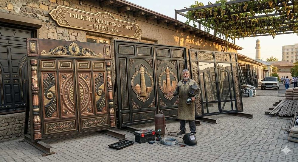 Металлические Железные Ворота, Temir darvoza двери для подьезда