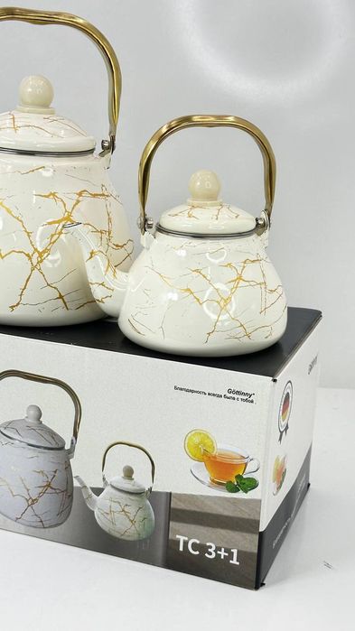 Мраморная чайник