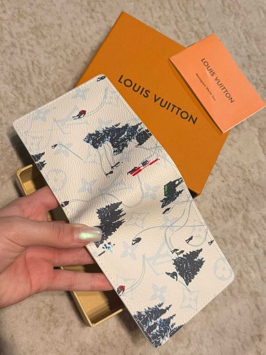Portofel Louis Vuitton Monogram Alpine Ski, piele albă