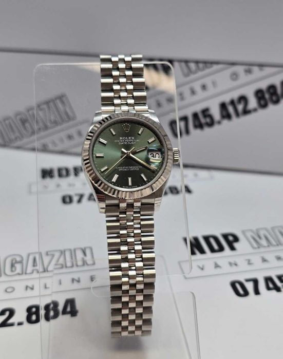 Ceas de dama Rolex Datejust 31MM Automatic , Bratara Jubilee si Bezel 18K aur alb