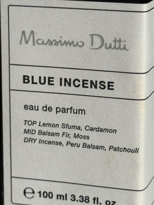 Парфюм Massimo Dutti, Blue Incense