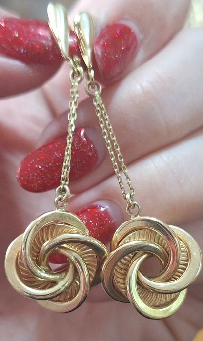 Cercei aur lungi 14 k