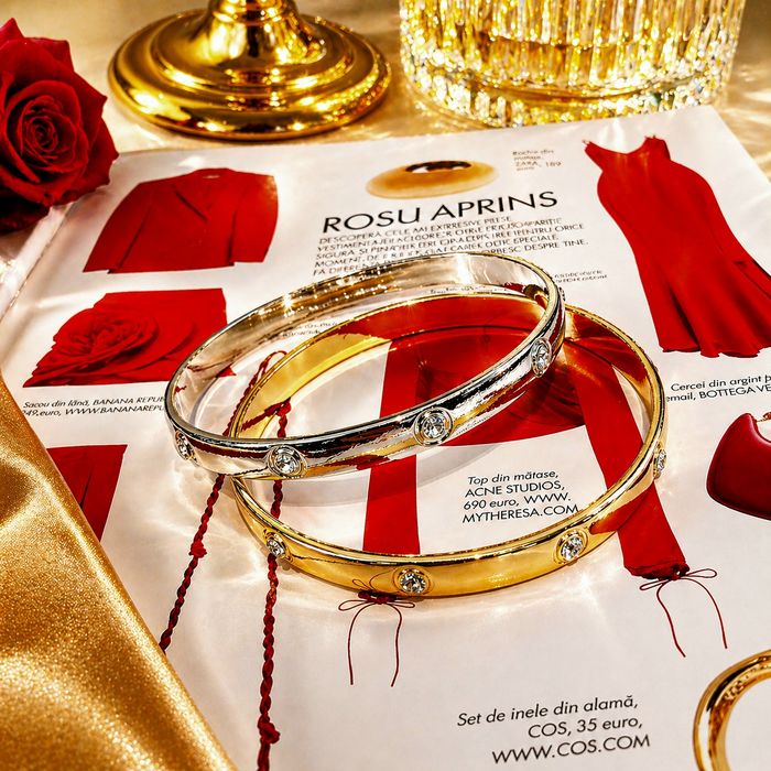 Set 2 bratari de dama  cu cristale in stilul Cartier