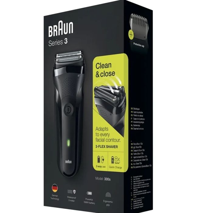 Braun Электробритва Series 3 300s Black, черный