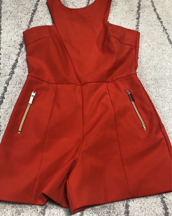 Saopeta rosie marime 40 salopeta pantaloni scurti 40 salopeta rosie 40