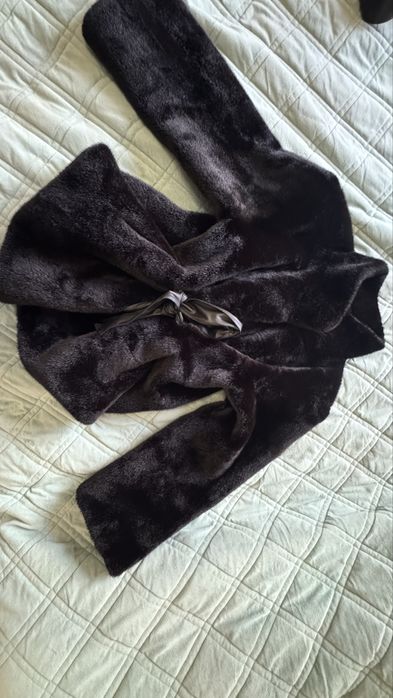 Шуба эко черный бриллиант