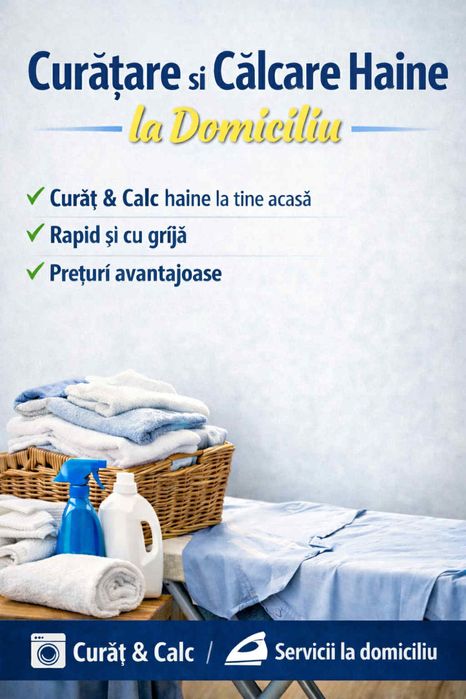 Servicii curățare si calcare haine