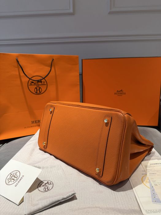 Hermès Birkin 35 – Orange – Hardware Auriu