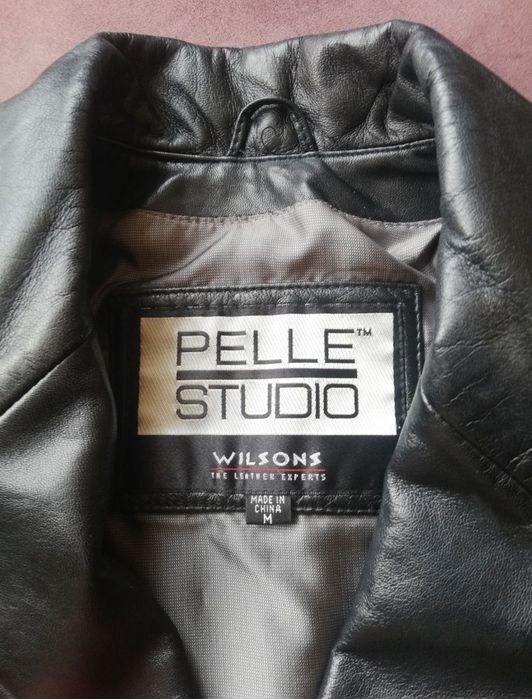 Естествена кожа сако М и черно сако Zara