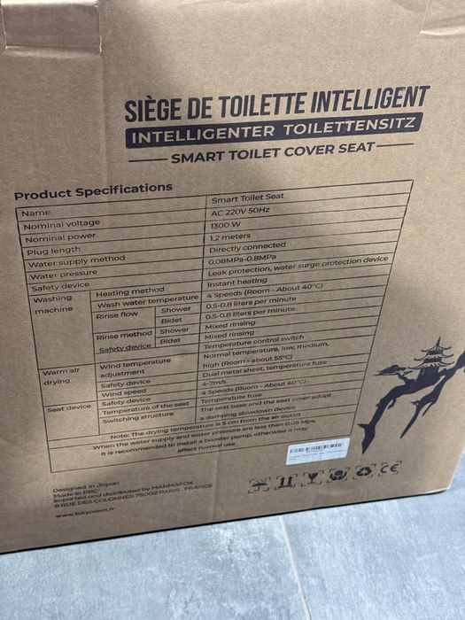 Scaun de toaleta smart cu functie de bideu - TokyoSeat
