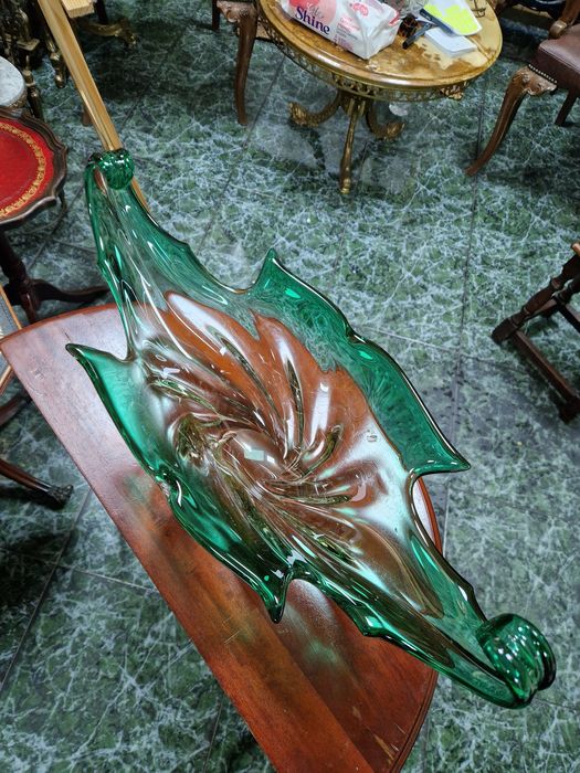 Топ- Уникална антикварна кристална купа  Мурано