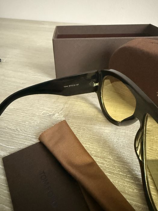 Ochelari Tom Ford Pilot Ochelari de soare Galben Negru Negri Bronson
