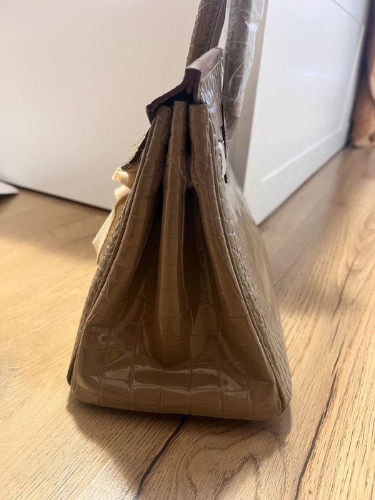 Бежова чанта hermes