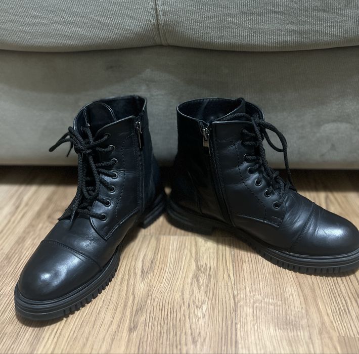 Ботинки зимние кожаные Италия